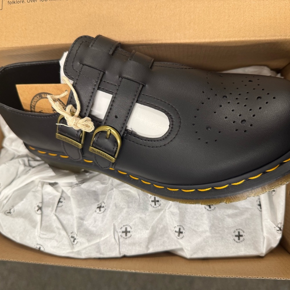 Dr. Martens Black Leather Flats